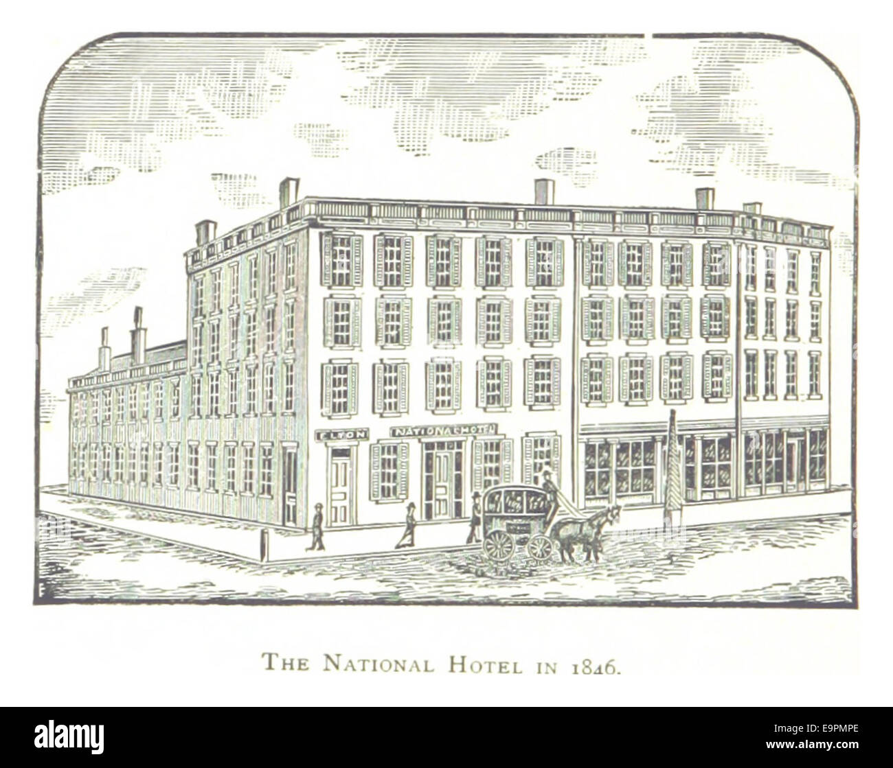 Farmer(1884) Detroit, p534 THE NATIONAL HOTEL im Jahre 1846 Stockfoto