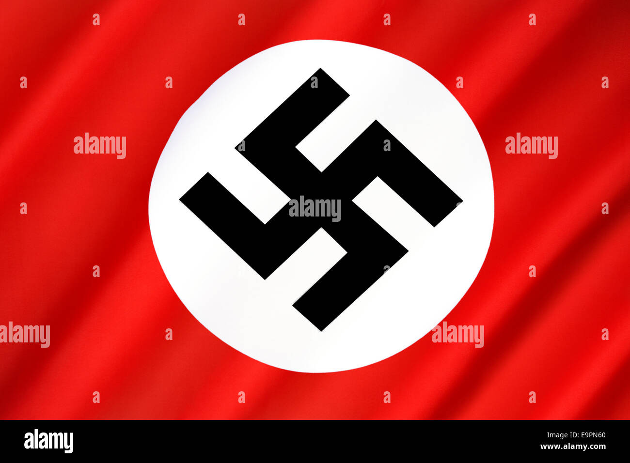 Die Flagge von Nazi-Deutschland - Nationalsozialismus - Zweiter Weltkrieg (1933-45). Stockfoto