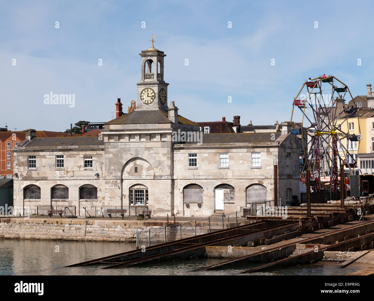 Blick auf das Ramsgate Maritime Museum von den Ostanleger Stockfoto