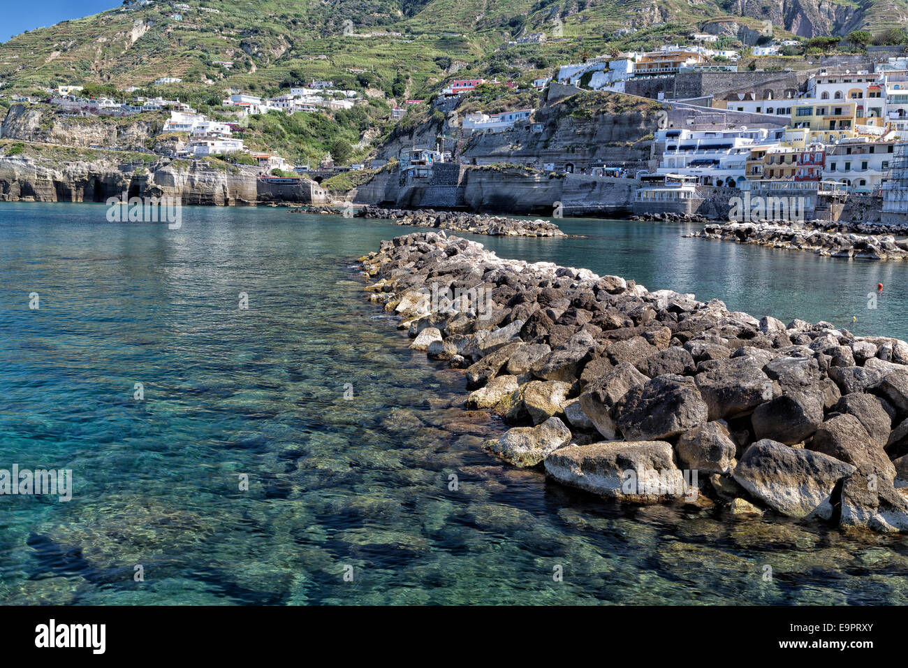Eine Ansicht von SantAngelo in der Insel Ischia in Italien Stockfoto