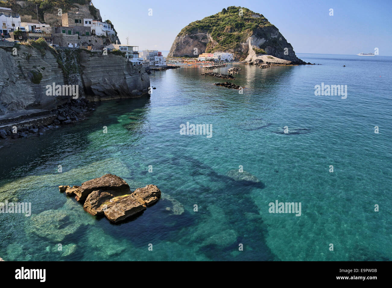 Eine Ansicht von SantAngelo in der Insel Ischia in Italien Stockfoto