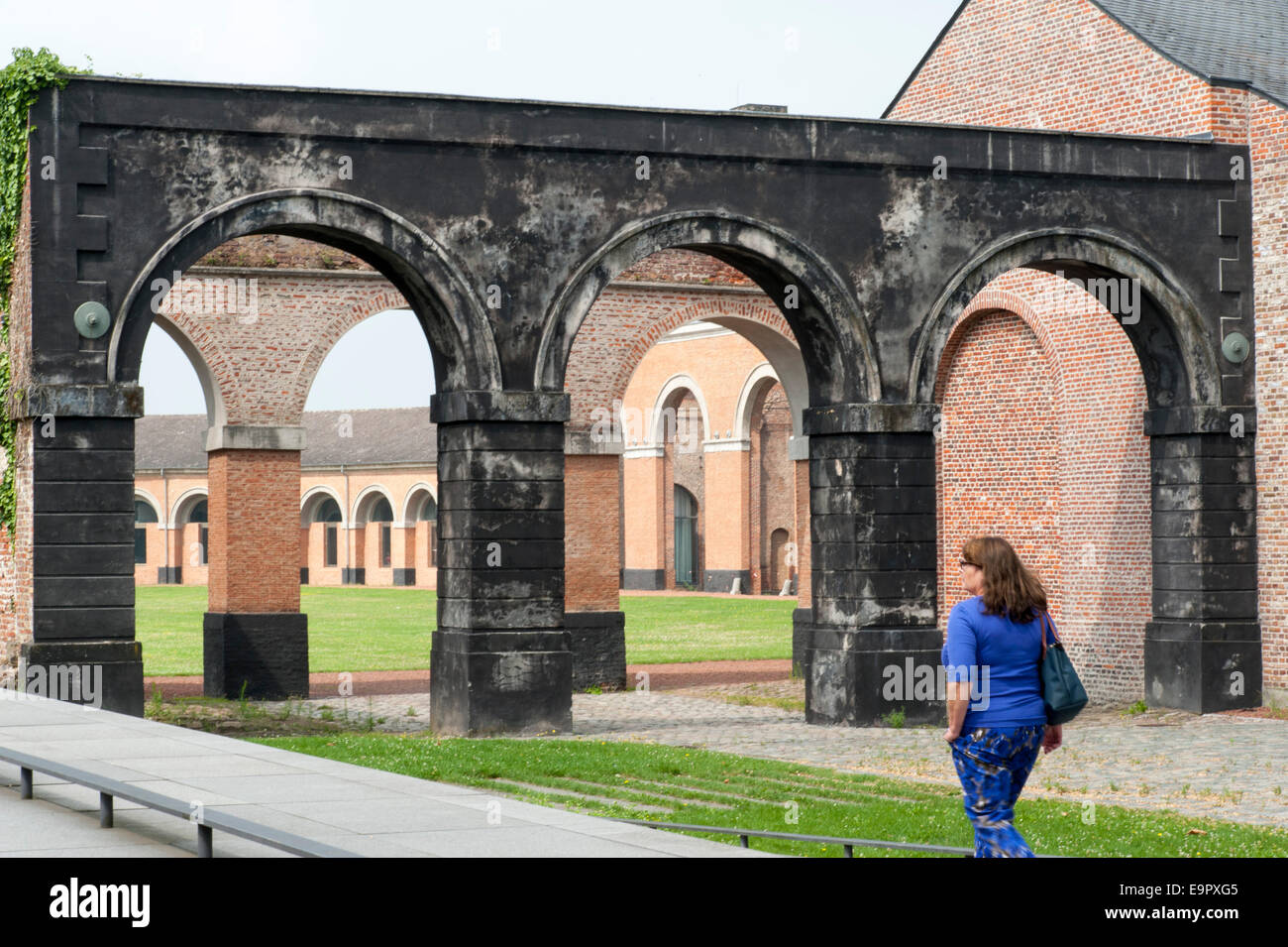 Le Grand Hornu, UNESCO Weltkulturerbe, Hornu Bei Mons, Hennegau, Wallonien, Belgien, Europa | Le Grand Hornu, UNESCO Welt Squillaci Stockfoto