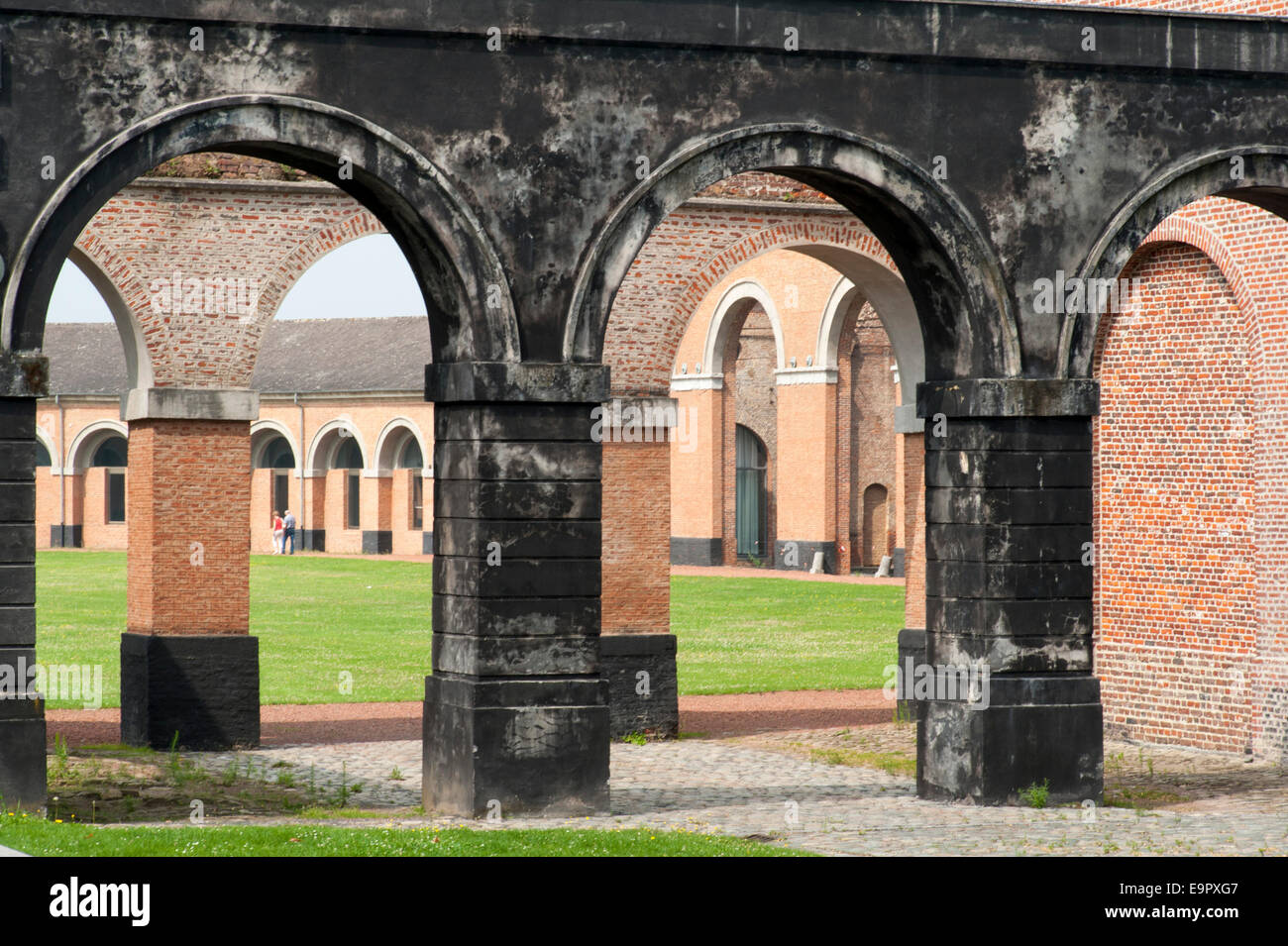 Le Grand Hornu, UNESCO Weltkulturerbe, Hornu Bei Mons, Hennegau, Wallonien, Belgien, Europa | Le Grand Hornu, UNESCO Welt Squillaci Stockfoto