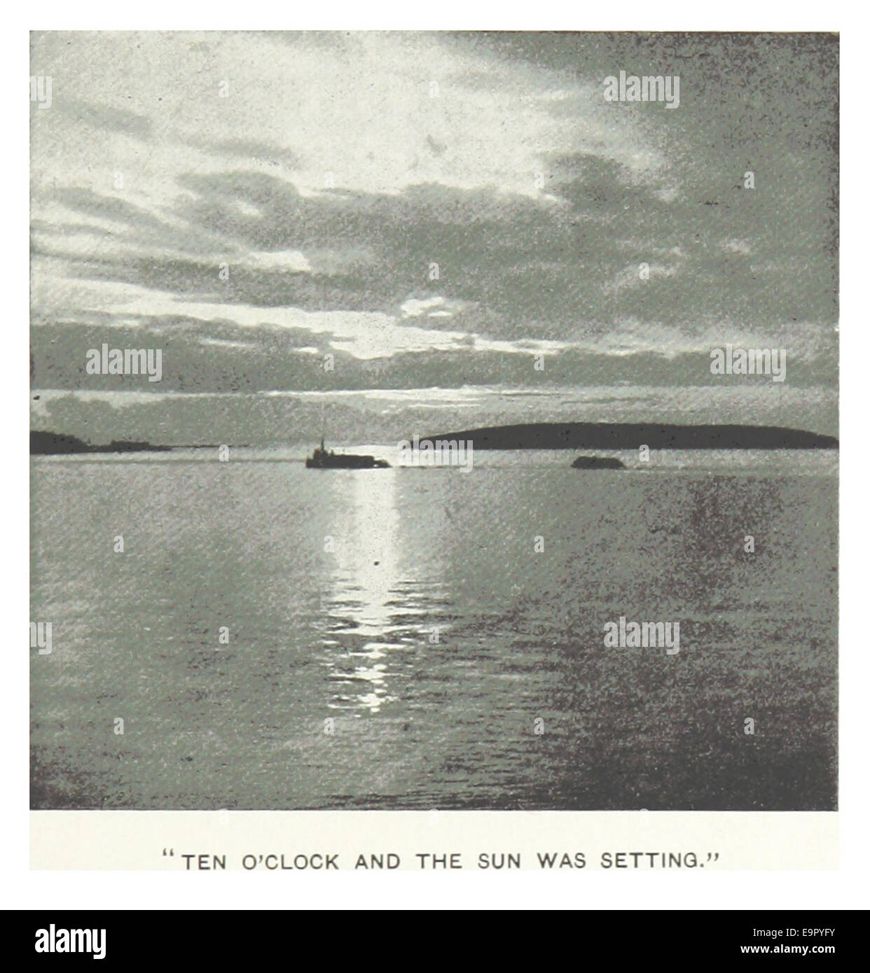 Hitchcock(1899) p047 10 Uhr- und die Sonne UNTERGING Stockfoto