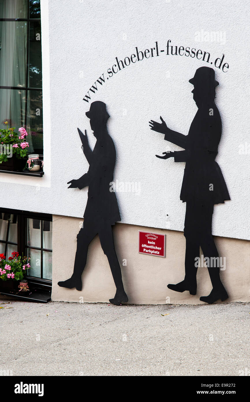 Werbung Plakat auf der Straße, Füssen, Bayern, Deutschland, Europa Stockfoto