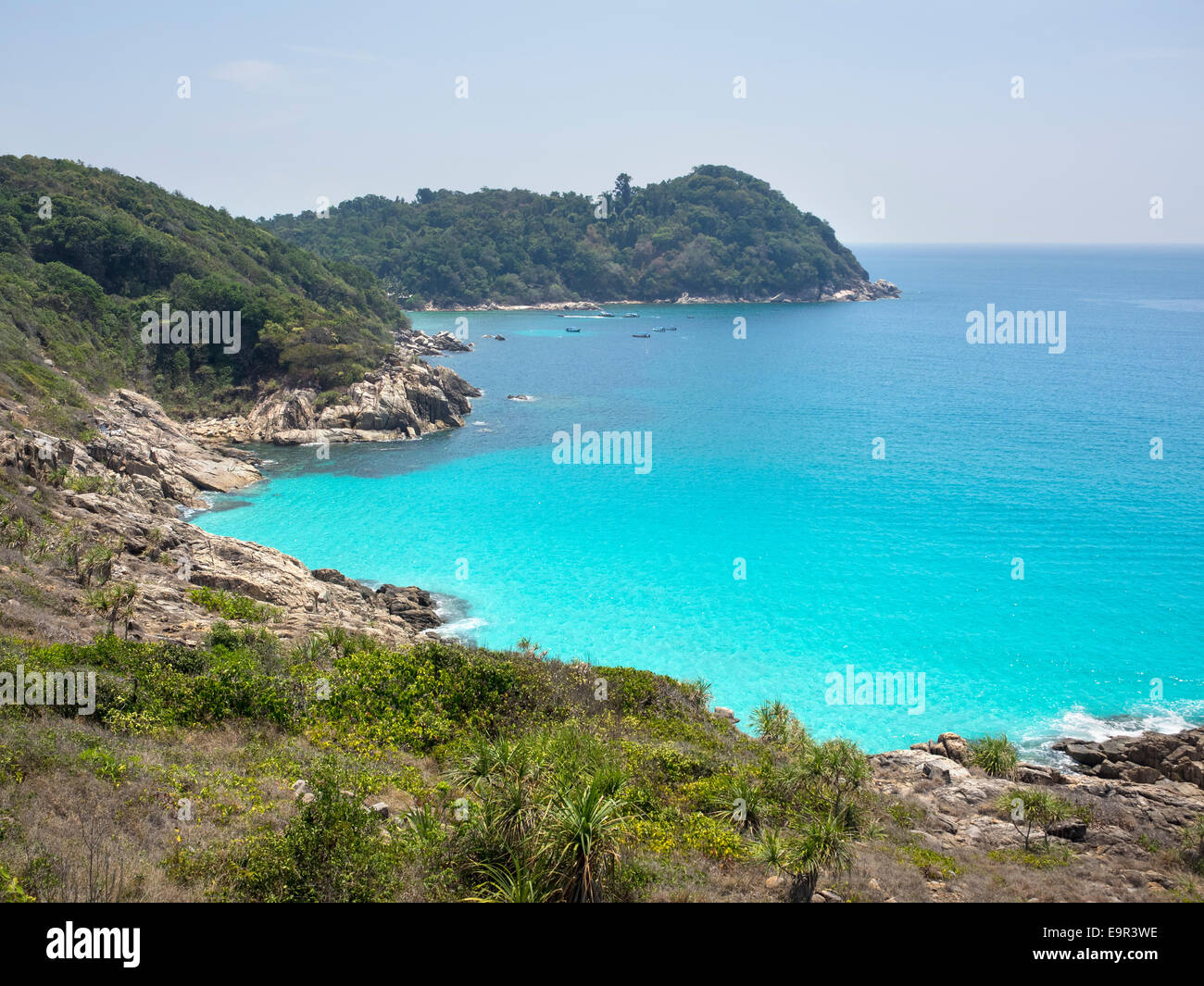 Meerblick von idyllischen Pulau Perhentian Kecil Island, Malaysia. Stockfoto