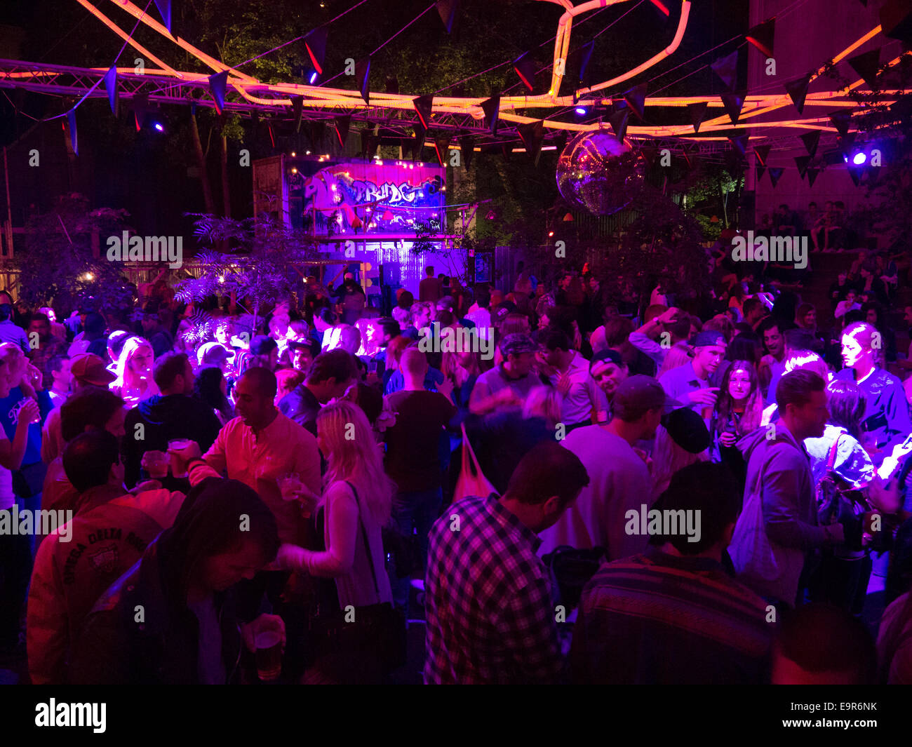Trädgården Nachtclub an einem Sommerabend in Stockholm, Schweden Stockfoto