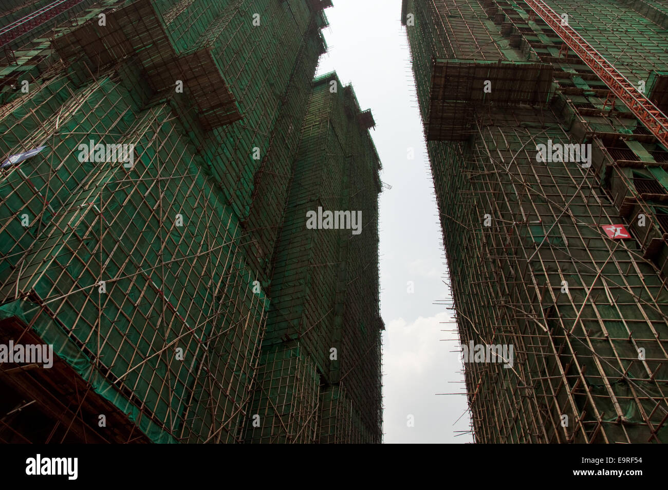 Wolkenkratzer, Baustelle, Kaili, Guizhou Provinz, China Stockfoto