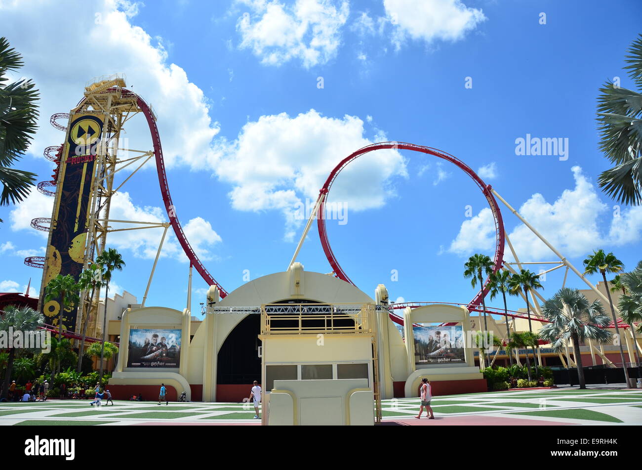 Hollywood Rip Ride Rockit Achterbahn im Universal Studios Orlando Florida Stockfoto