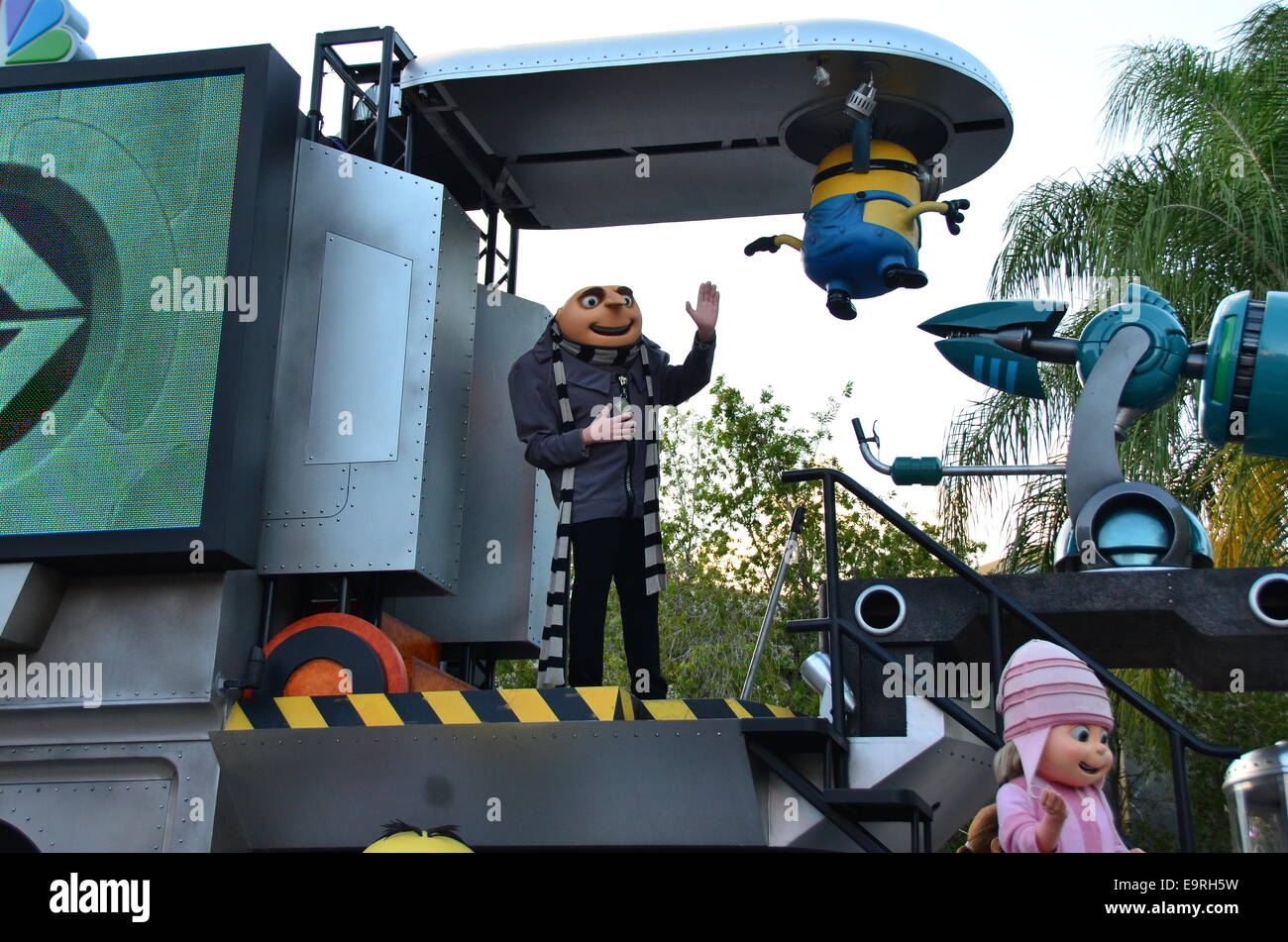 Verächtlich mir Minion Chaos Ultra HD digitale Animation 3D-Abenteuer Universal Studios Orlando, Florida, USA. Stockfoto