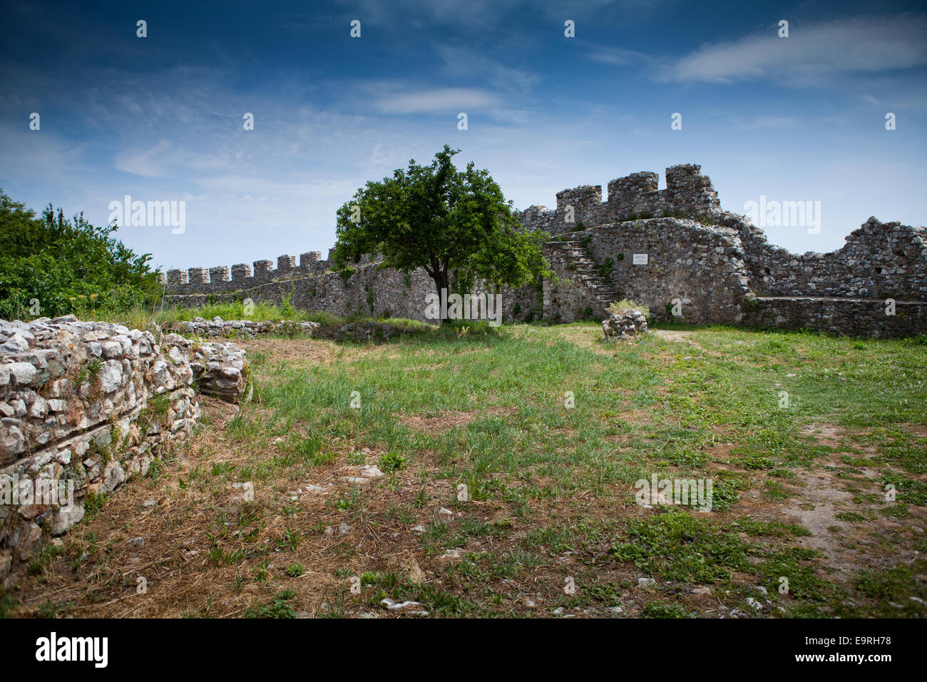 Die Burg von Platamon im Tempe-Tal in der region Stockfoto