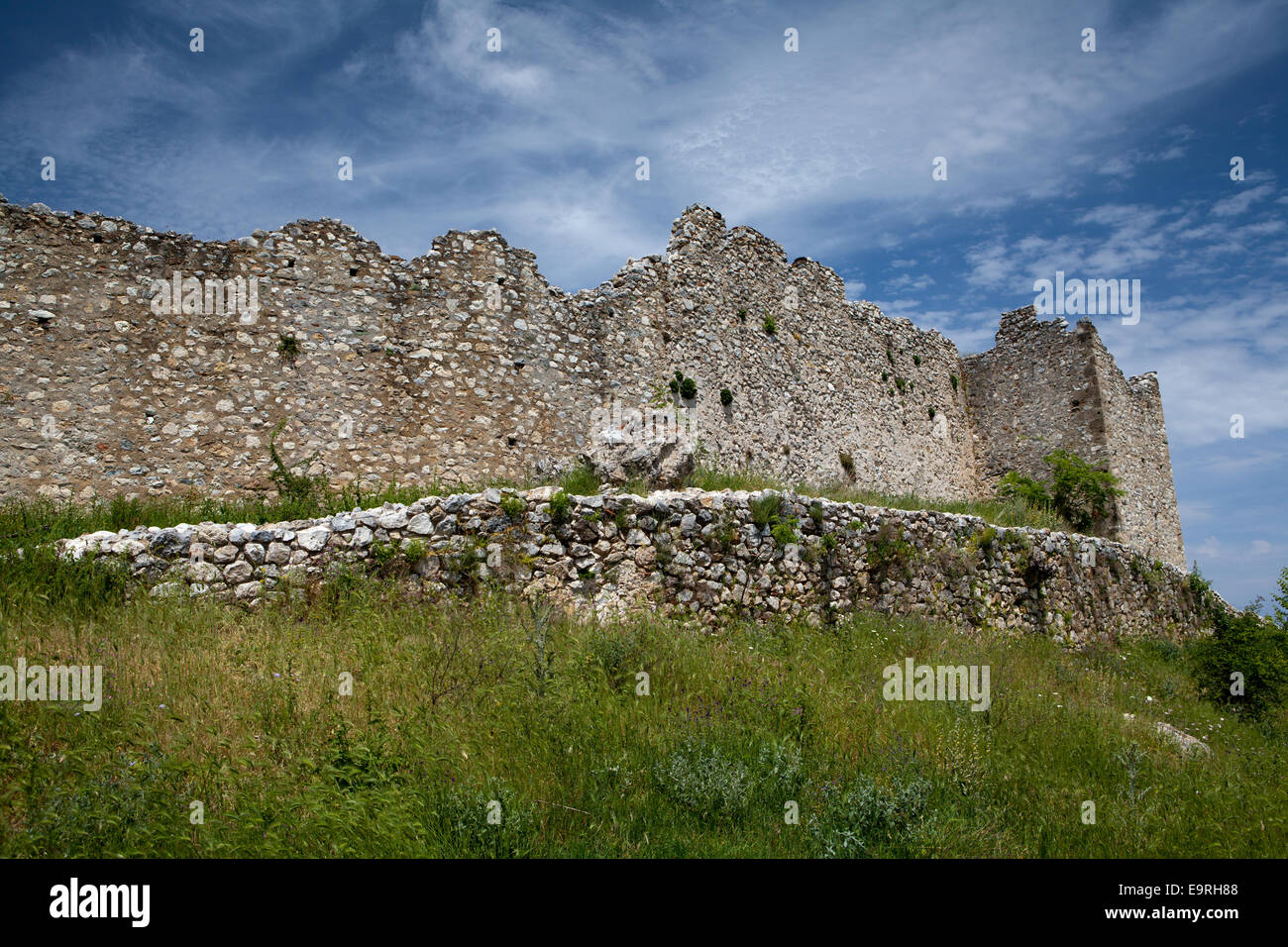 Die Burg von Platamon im Tempe-Tal Stockfoto