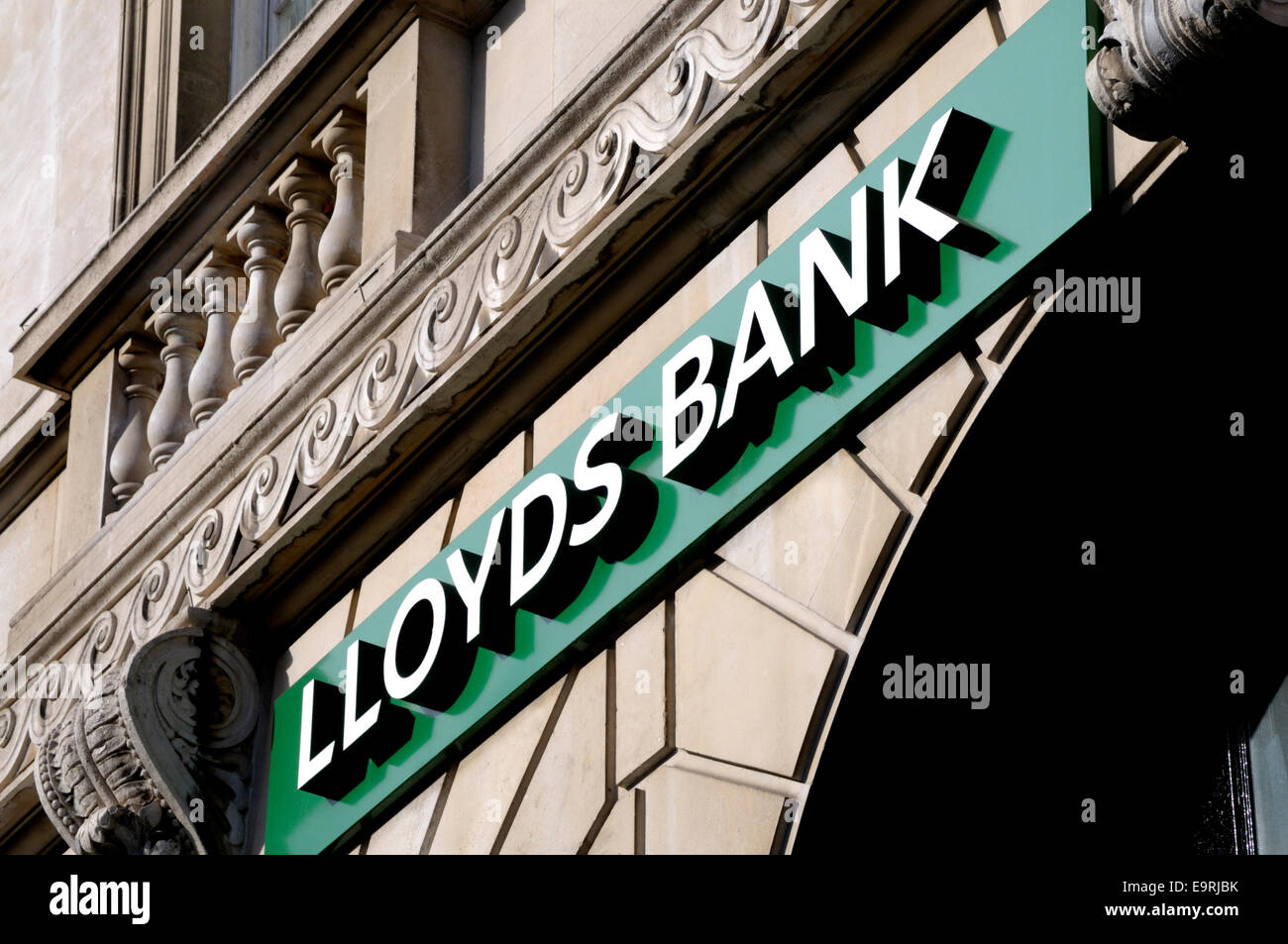 London, England, Vereinigtes Königreich. Lloyds Bank Zeichen Stockfoto