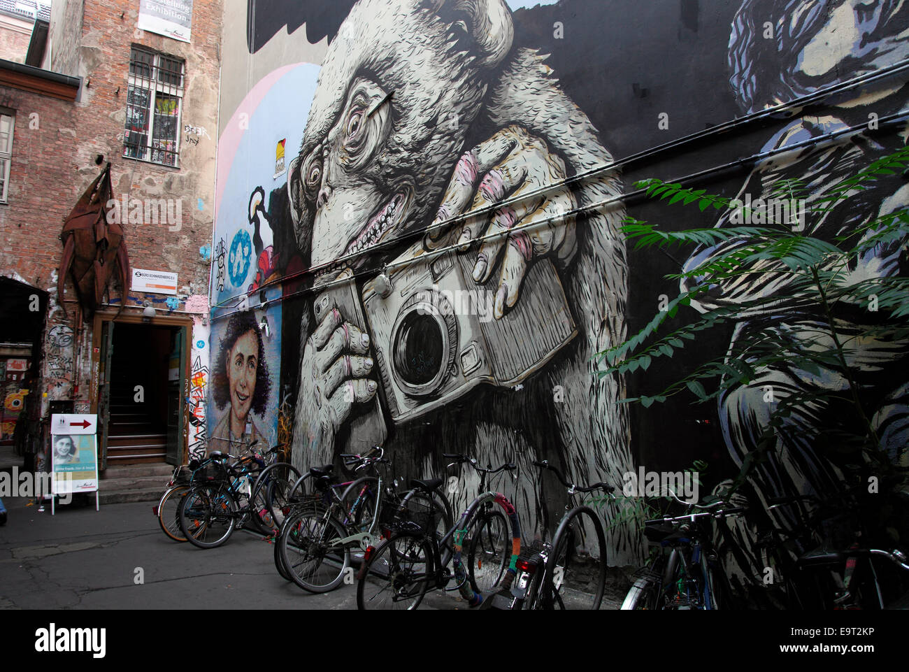 Das Anne Frank Zentrum in Hackescher Markt in Berlin Stockfoto