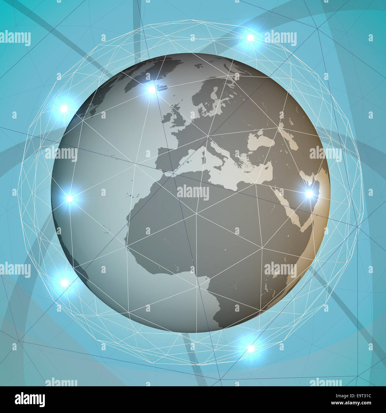 Welt Globalisierung Netzwerk, Internet, Kommunikation Stockfoto