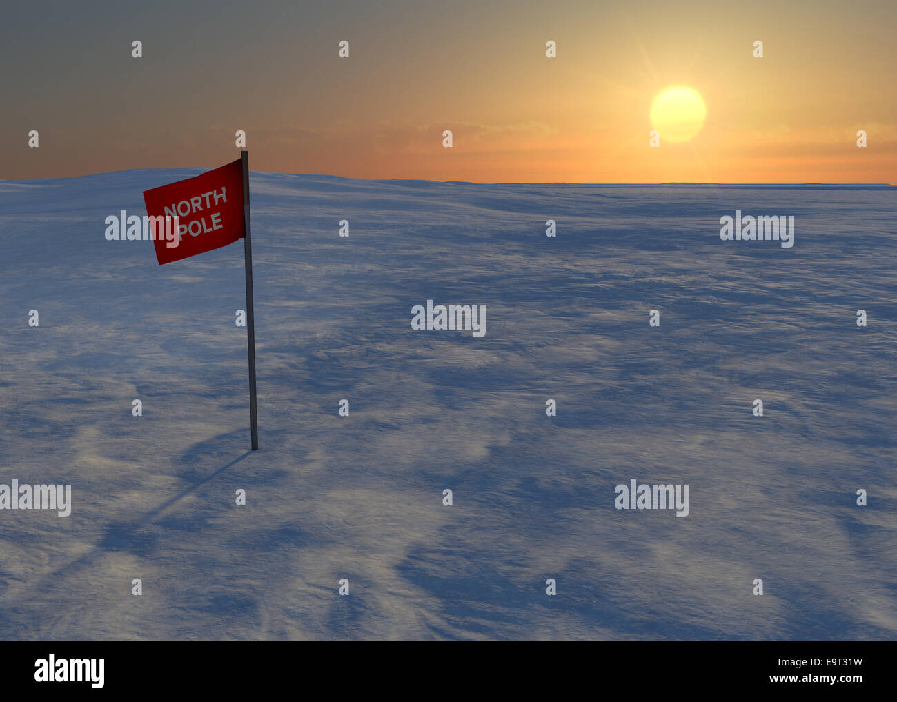 Arktische Expedition Nordpol Stockfoto
