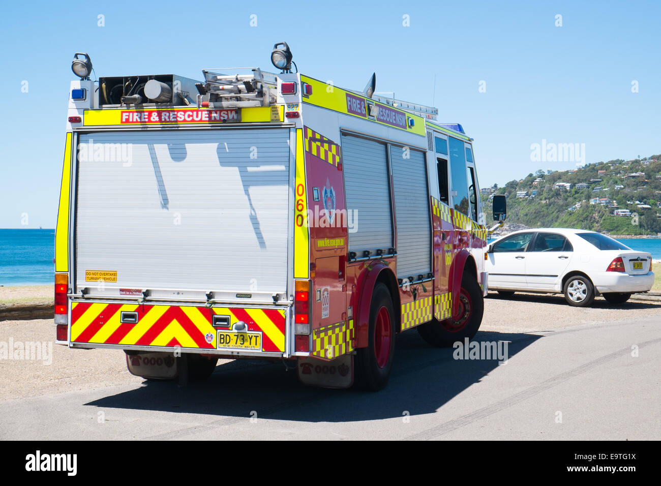 New South Wales wales Sydney Löschfahrzeug LKW Ausschreibung in Palm Beach, Sydney, Australien Stockfoto