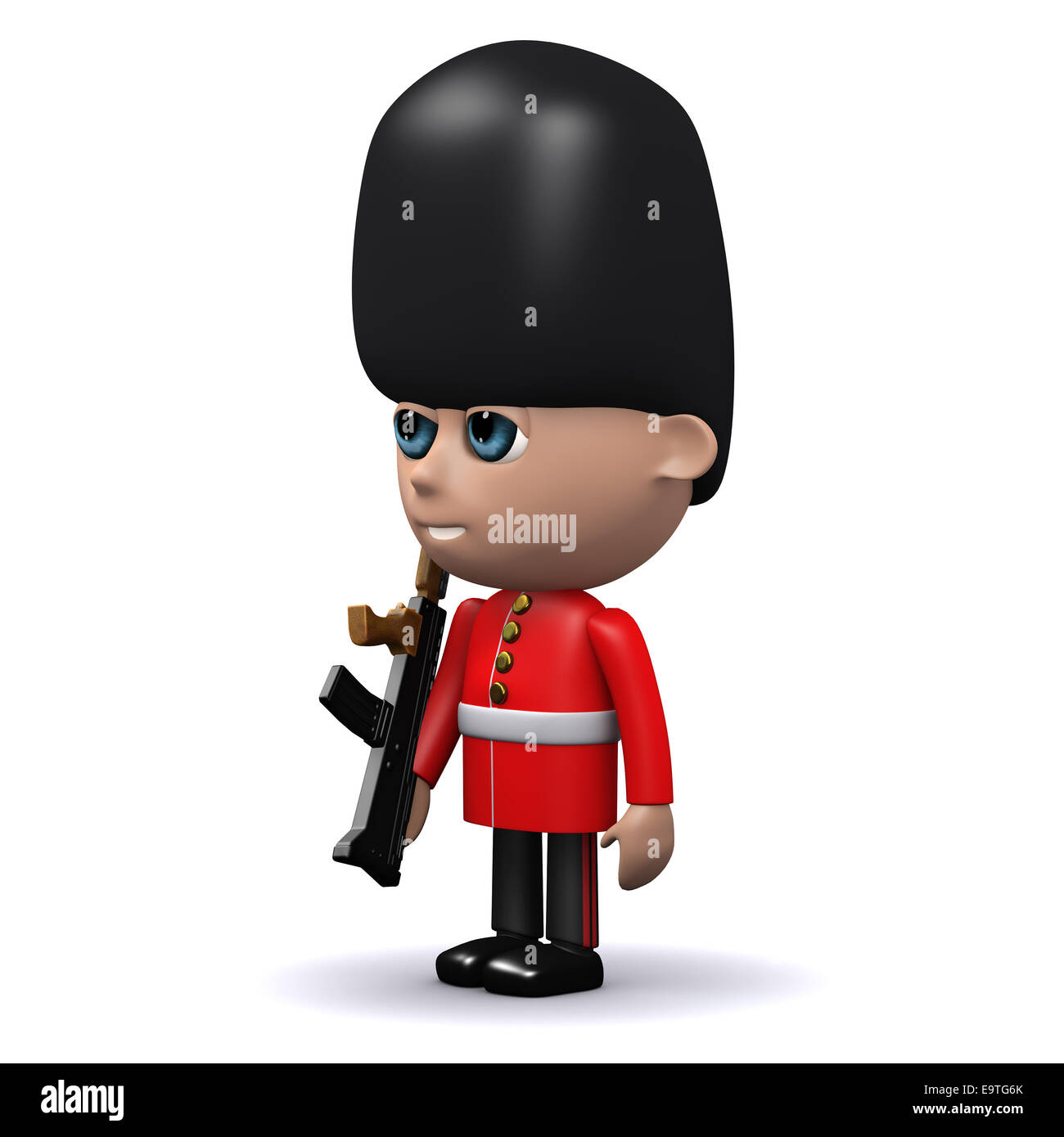 3D Render eine Coldstream Guard-Seitenansicht Stockfoto