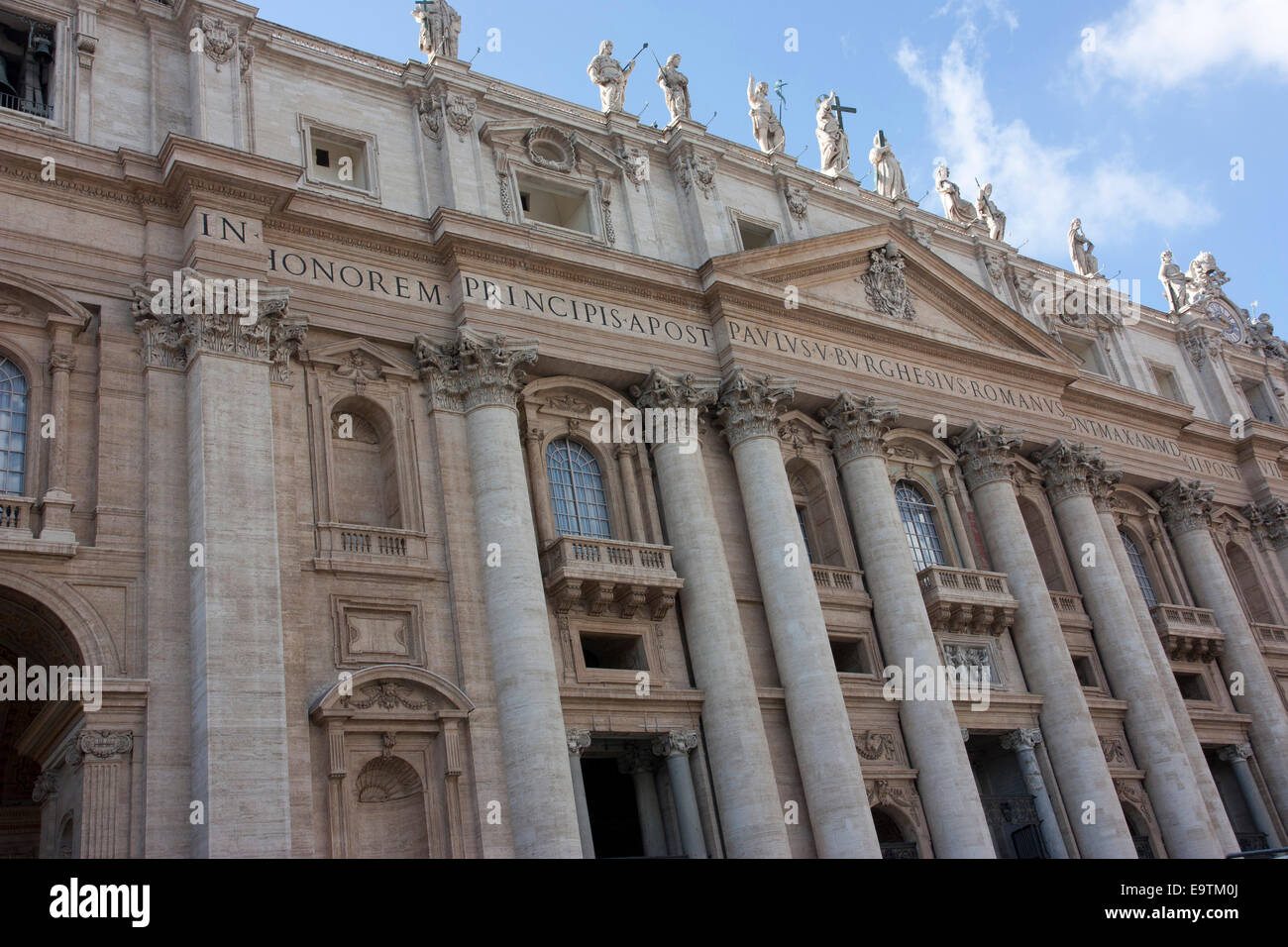 Eingang des St.-Peter-Basilika (Vatikan) Rom Italien Stockfoto