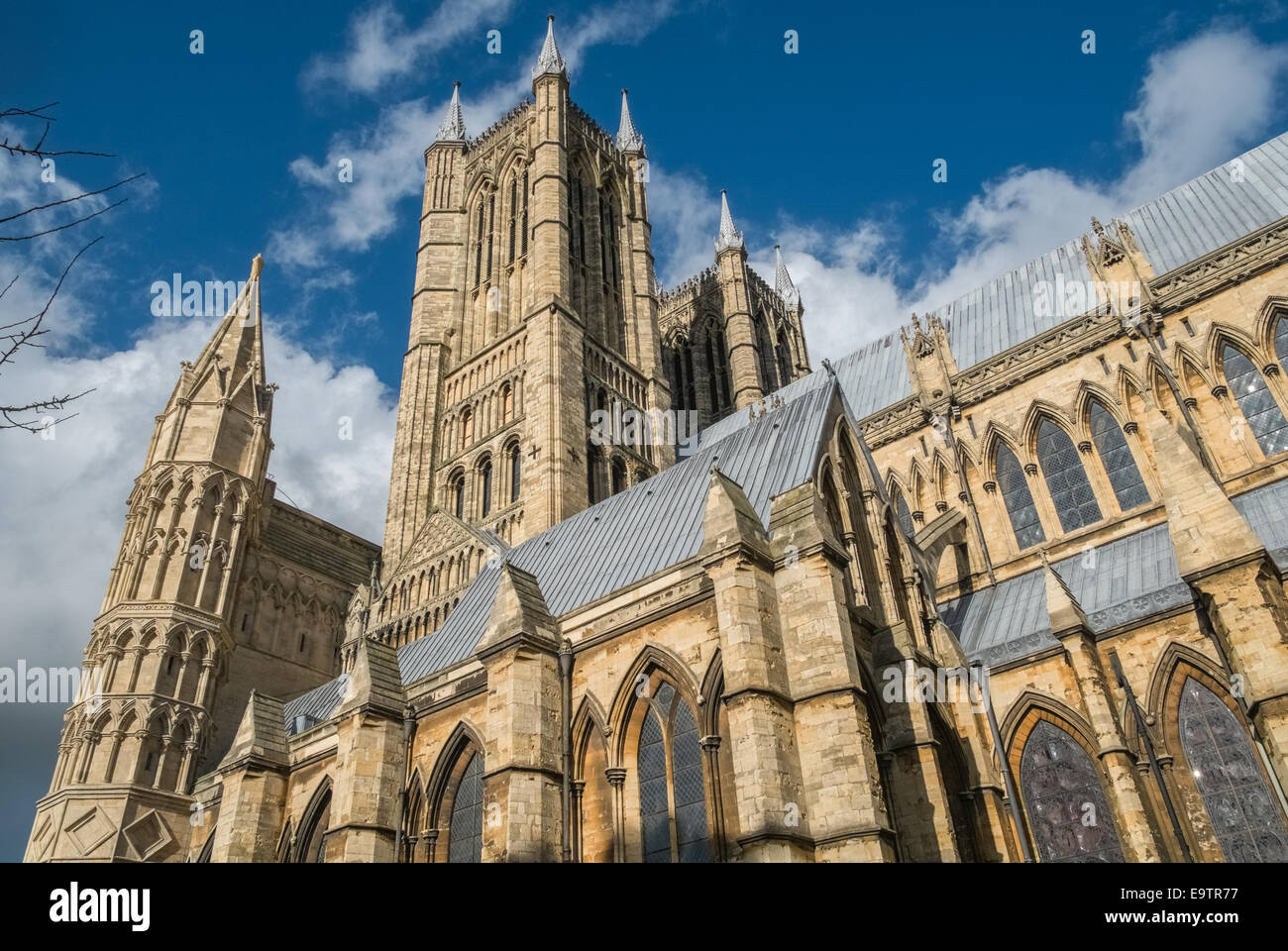 Kathedrale von Lincoln, Lincoln City, Lincolnshire, UK Stockfoto