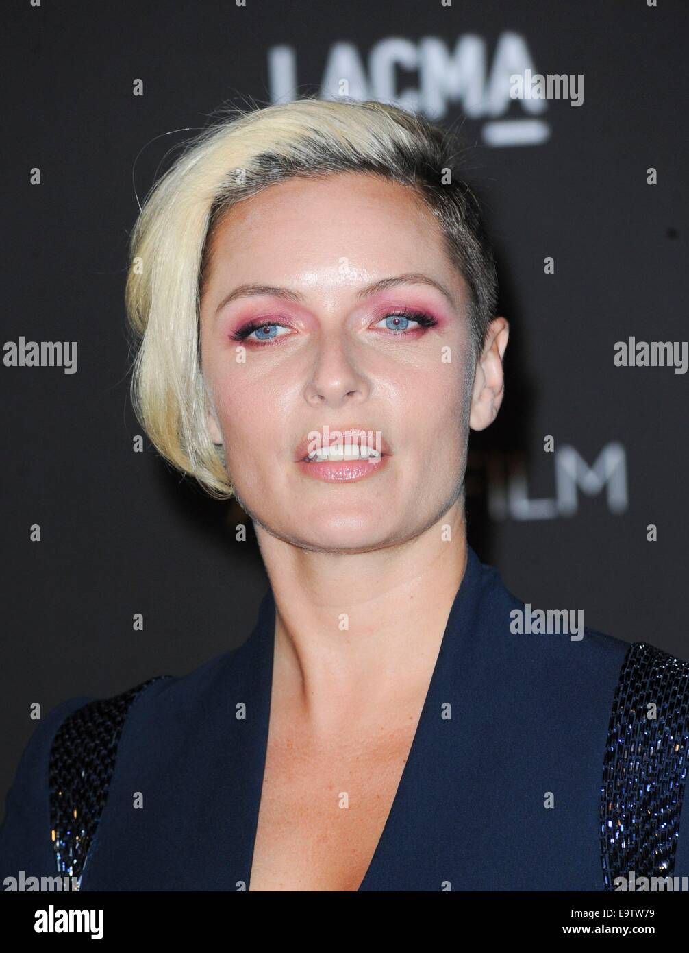 Los Angeles, Californialifornia, USA. 1. November 2014. Rie Rasmussen im Ankunftsbereich für 2014 LACMA KUNSTFILM GALA, Los Angeles County Museum of Art, Los Angeles, Californialifornia 1. November 2014. Bildnachweis: Elizabeth Goodenough/Everett Collection/Alamy Live-Nachrichten Stockfoto