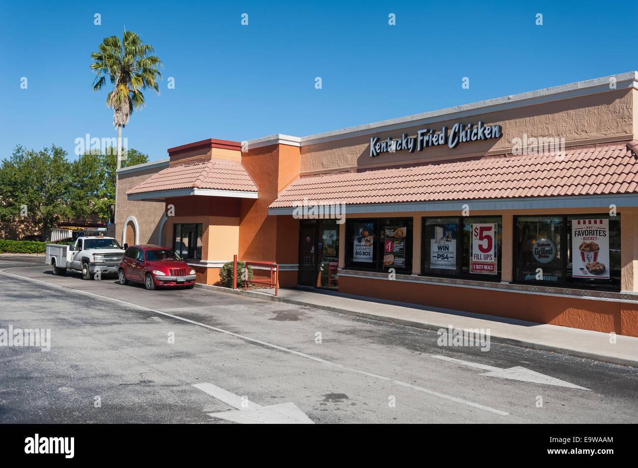 Kentucky Fried Chicken befindet sich in Lady Lake Florida USA Stockfoto