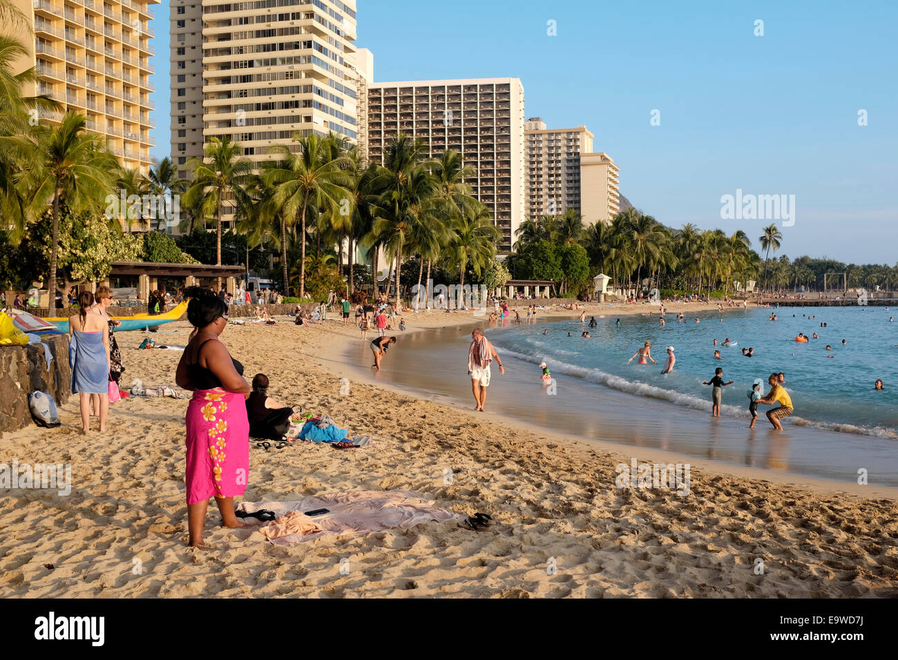 Waikiki Beach, Honolulu, Hawaii Stockfoto