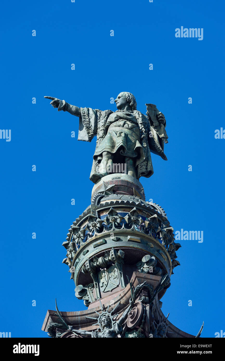 Kolumbus-Denkmal, Barcelona, Spanien Stockfoto