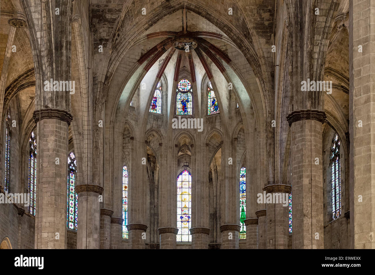 Basilica de Santa Maria del Mar, Barcelona, Spanien Stockfoto