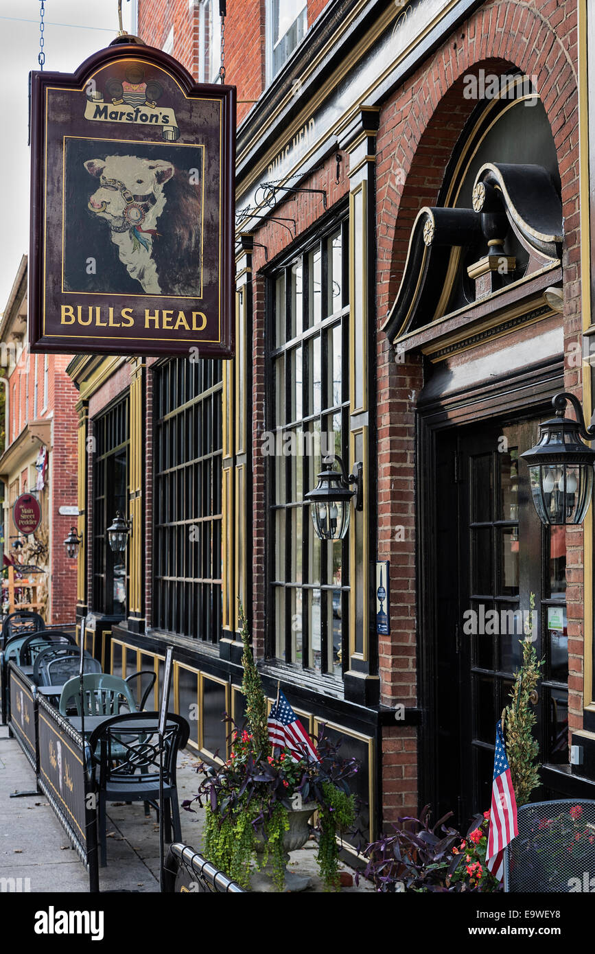 Bulls Head Tavern, Lititz, Pennsylvania, USA Stockfoto