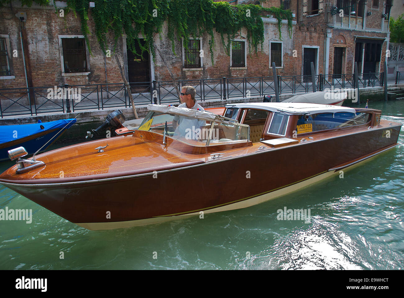 Motor Taxi Venedig Stockfoto