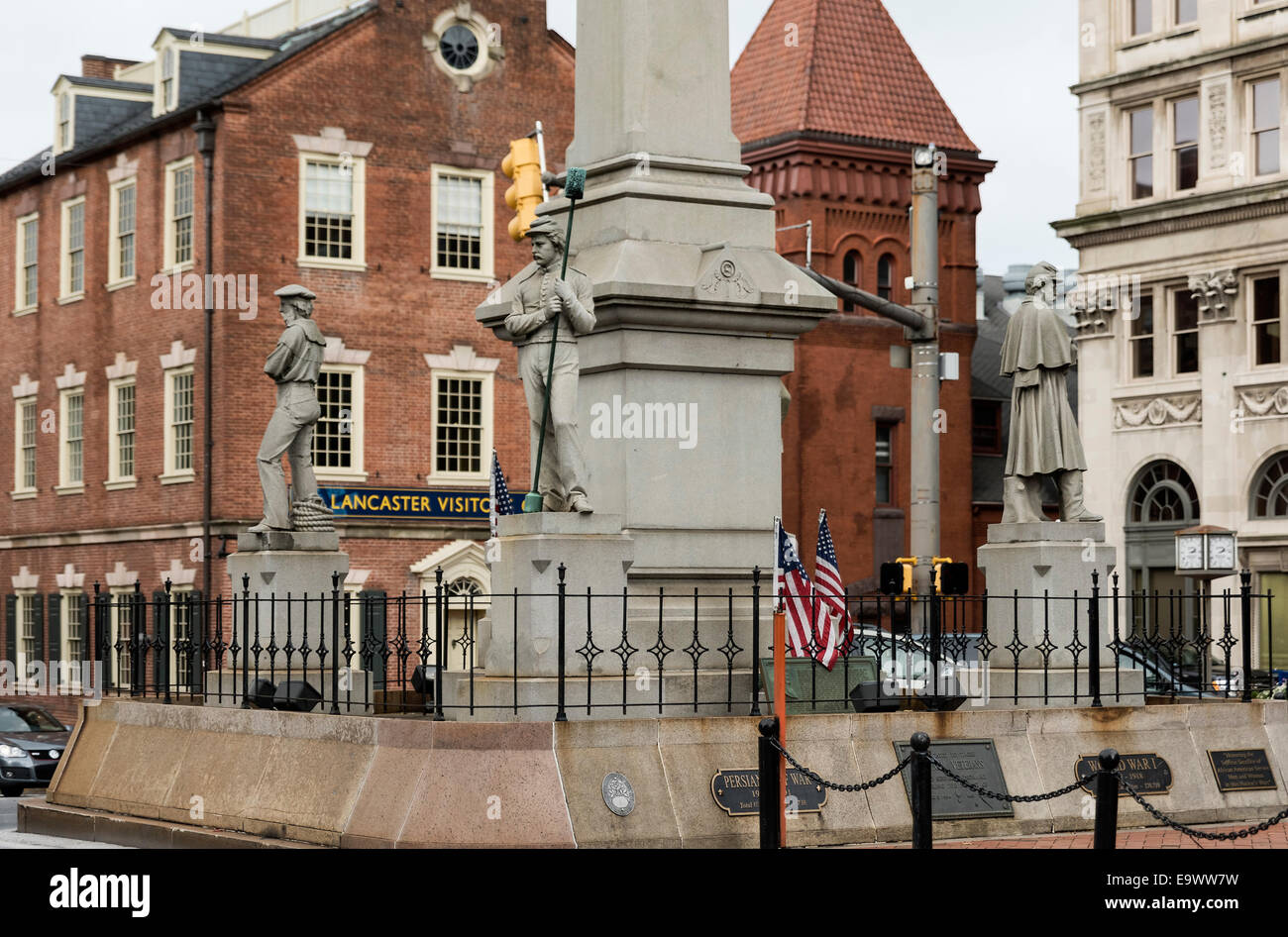 Lancaster City Besucher Center und Krieg-Denkmal, Lancaster, Pennsylvania, USA Stockfoto