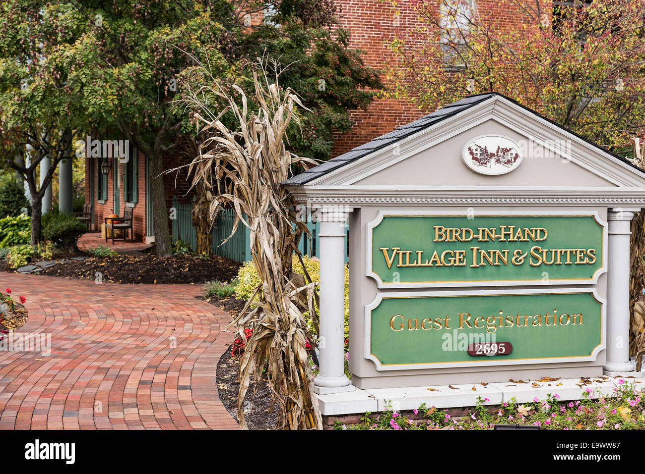 Inn und Gäste-Suiten, Vogel in der Hand, Pennsylvania, USA Stockfoto