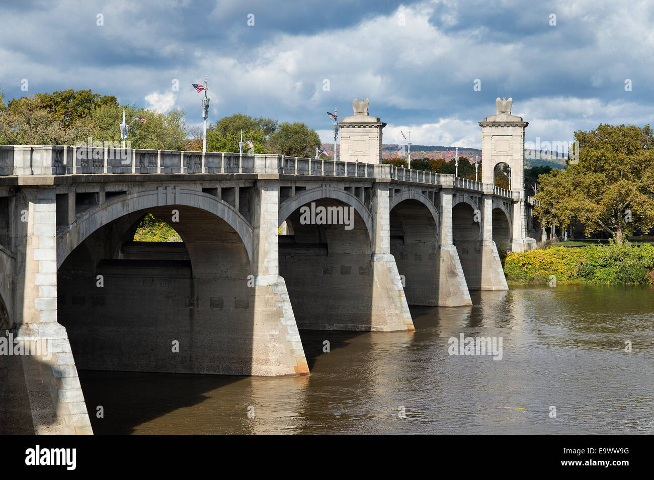 Market Street Bridge, Wilkes-Barre, Pennsylvania, USA Stockfoto