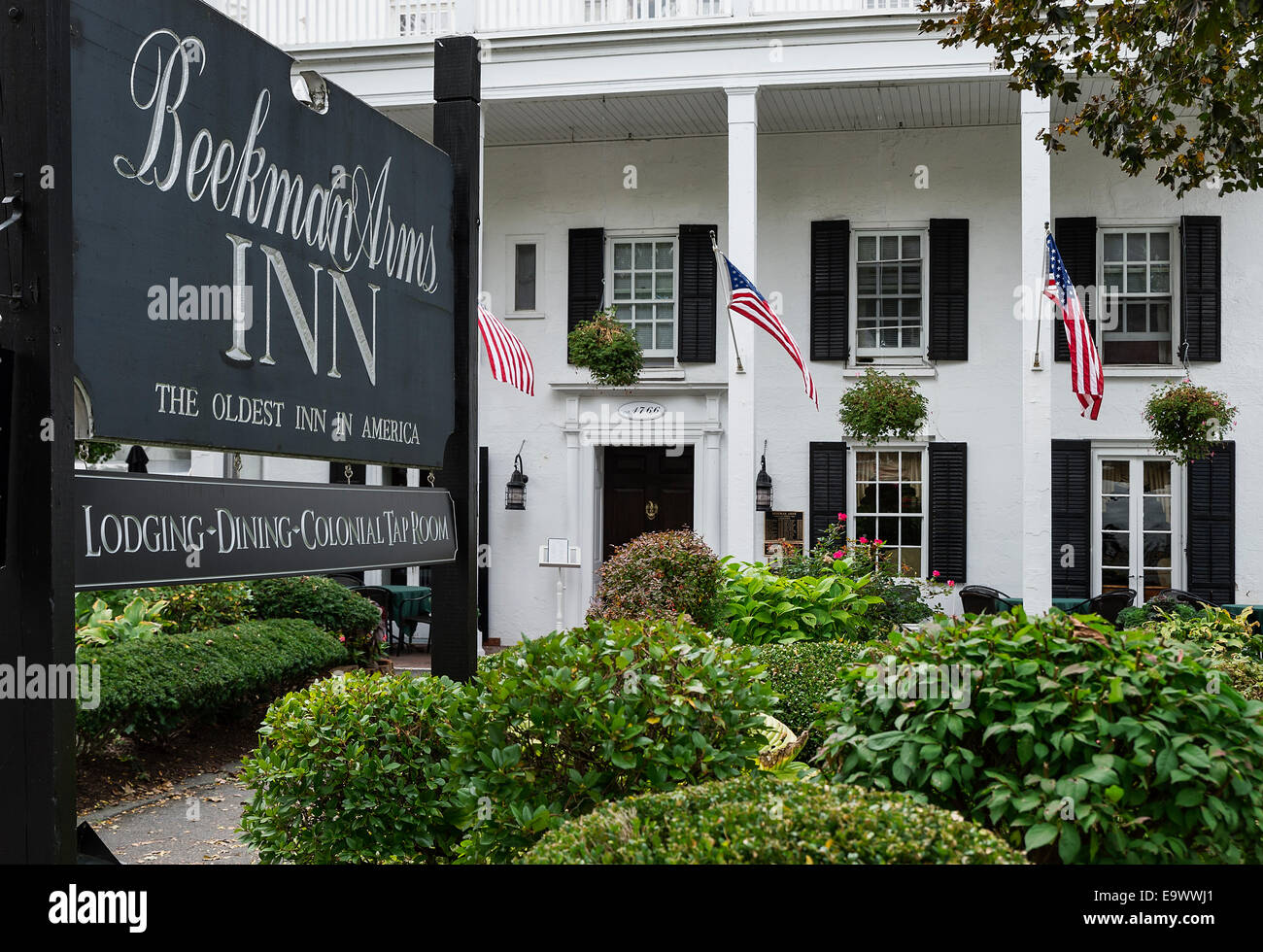 Beekman Arms Inn, ältestes Gasthaus in Amerika, Rhinebeck, New York, USA Stockfoto
