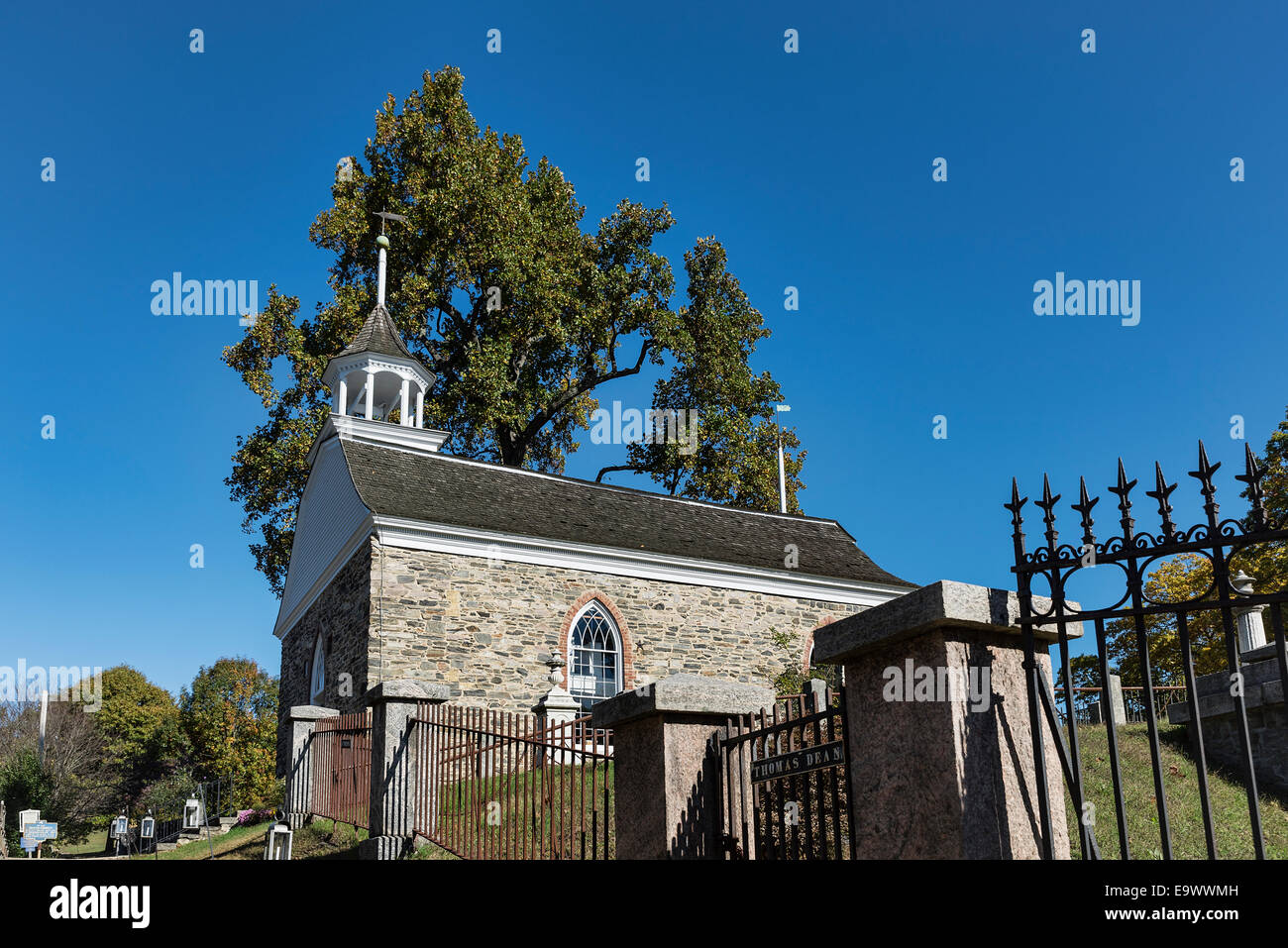 Alte niederländische Reformierte Kirche, Sleepy Hollow, New York, USA Stockfoto