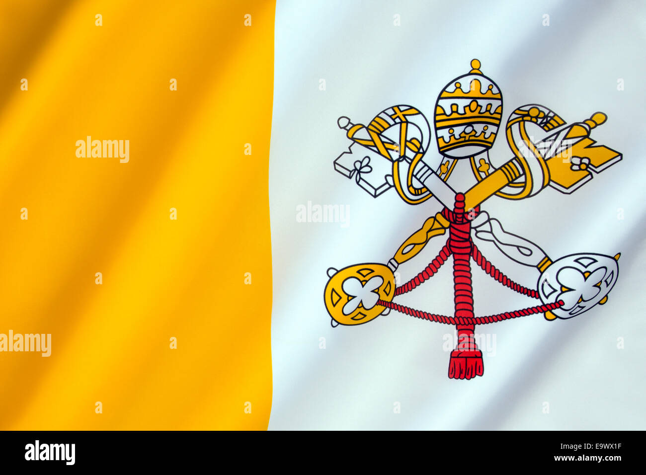 Flagge der Vatikanstadt Stockfoto