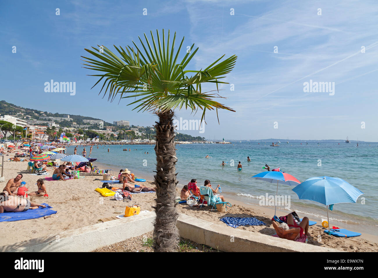 ´ Strand, Cannes, Cote Azur, Frankreich Stockfoto