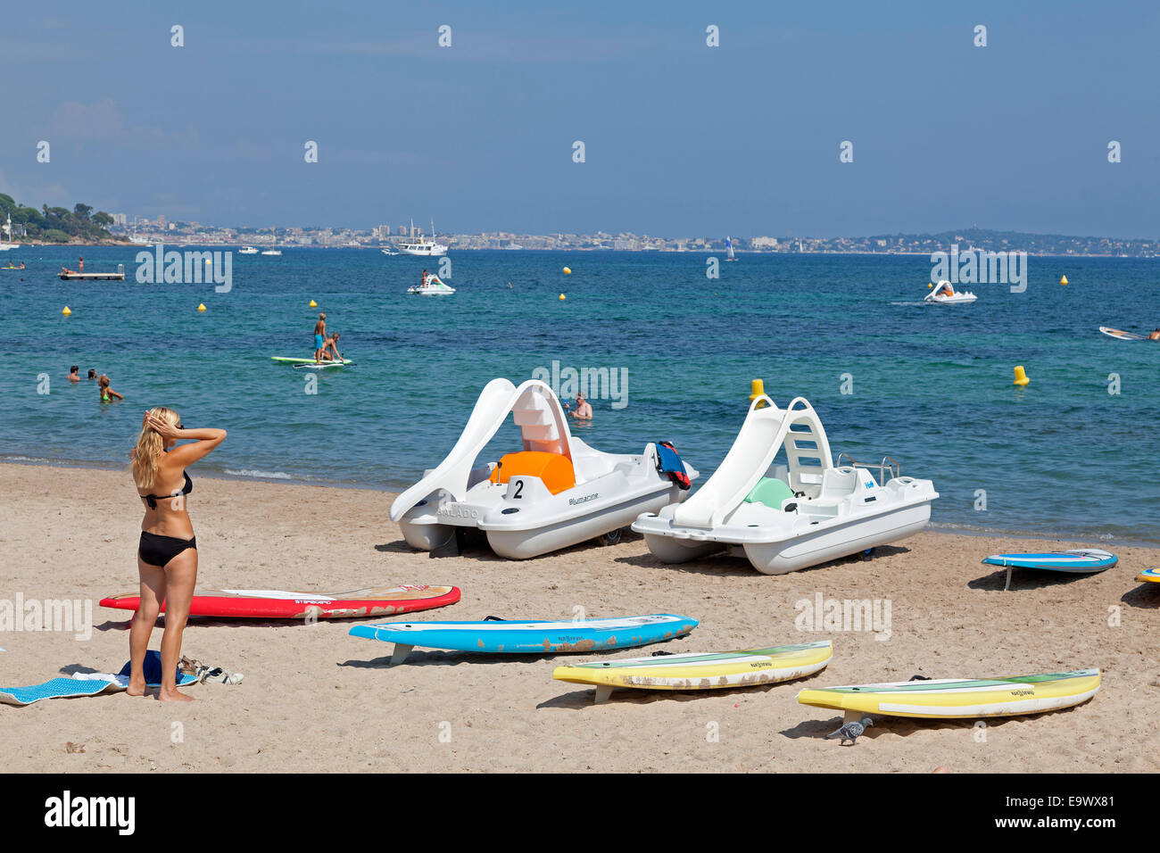 ´ Strand, Cannes, Cote Azur, Frankreich Stockfoto