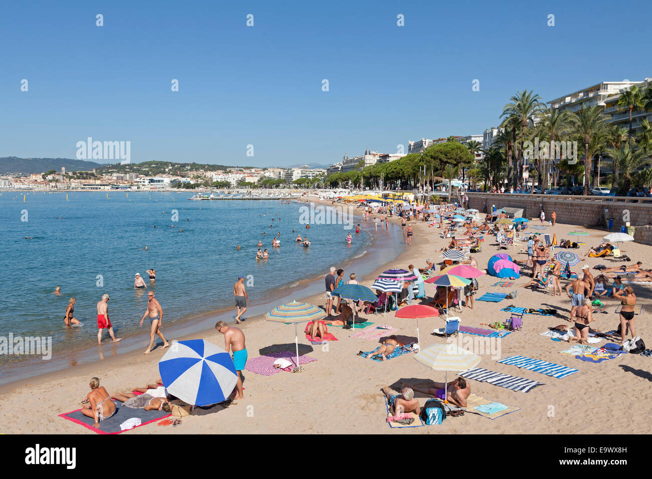 ´ Strand, Cannes, Cote Azur, Frankreich Stockfoto