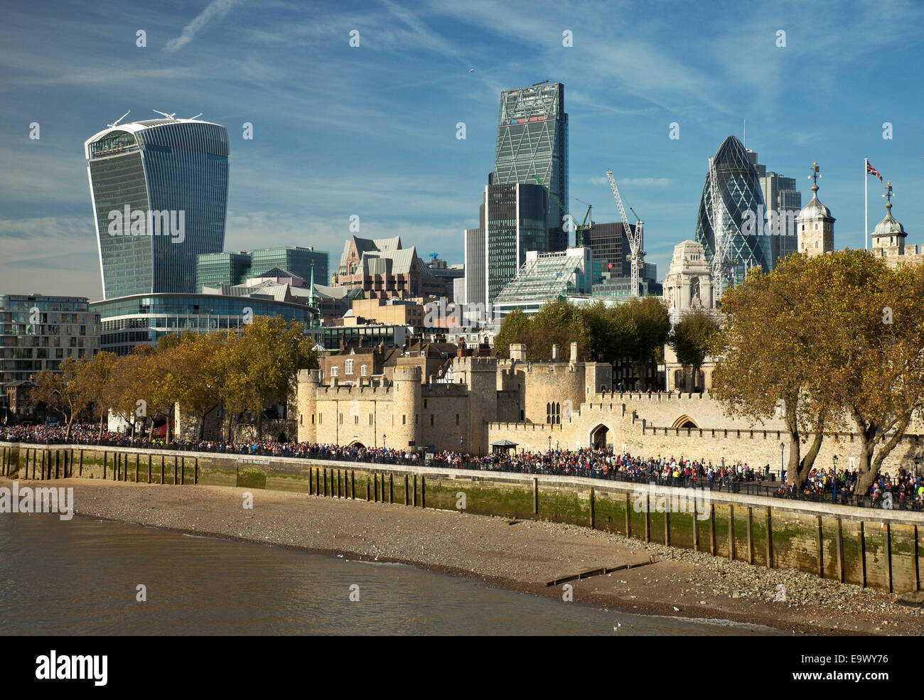 Neue Architektur als Wahrzeichen Londons. Stockfoto