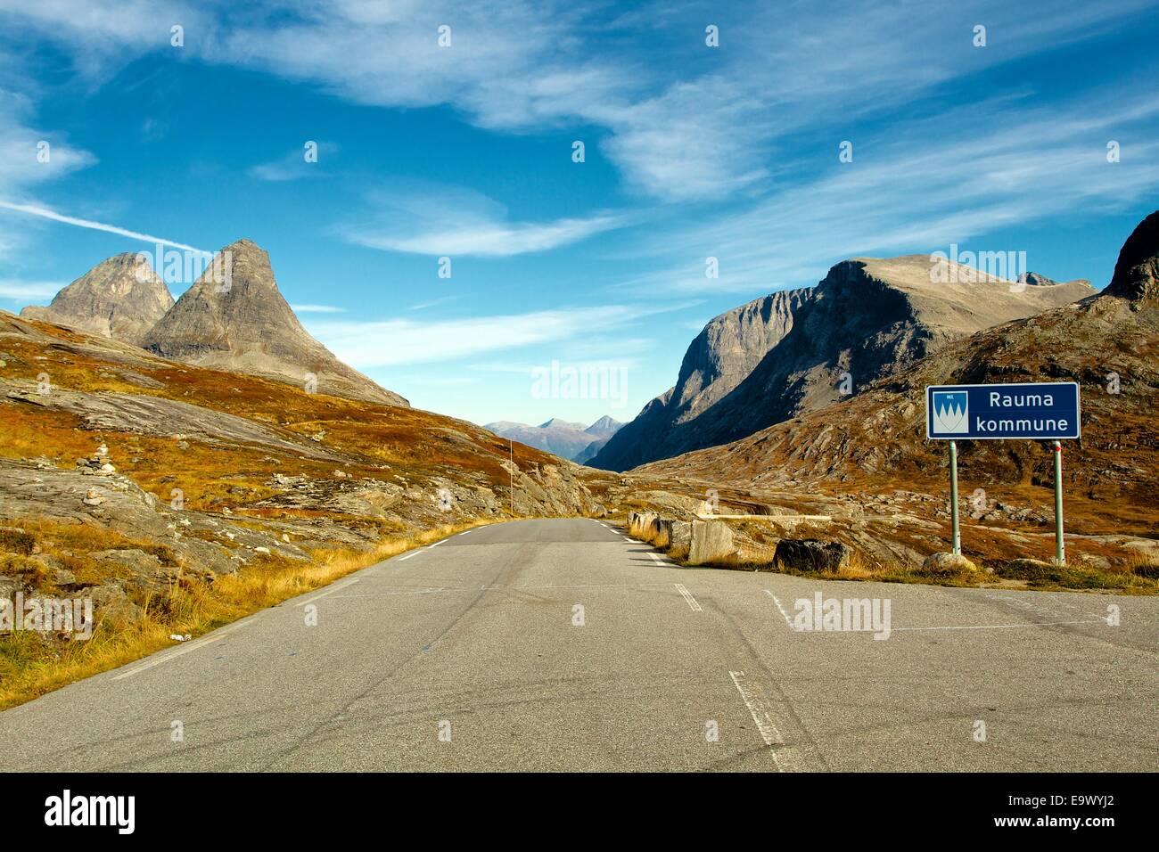 Panoramastraße in Norwegen Stockfoto