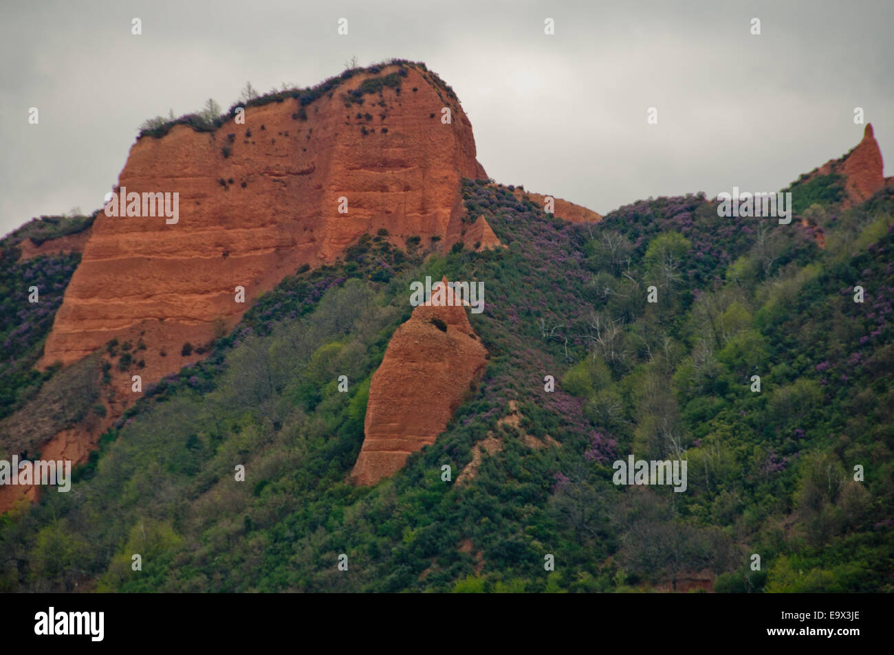 Las Médulas, befindet sich in der Nähe der Stadt Ponferrada in der Region von El Bierzo (Provinz León, Kastilien und León, Spanien). Stockfoto