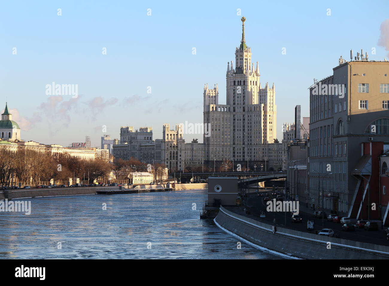 Kotelnicheskaya Damm Gebäude im Zentrum von Moskau Stockfoto