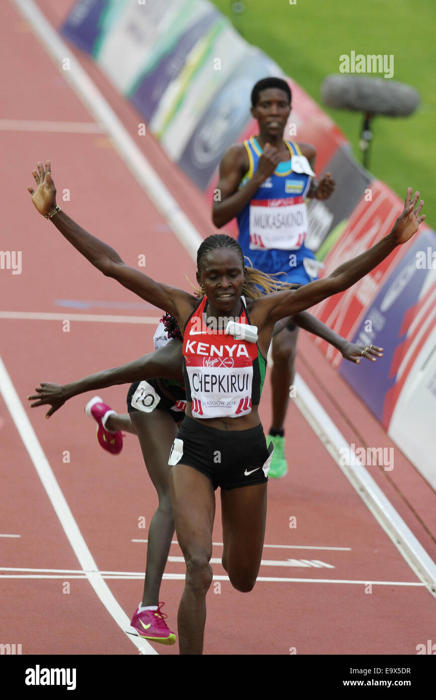 Joyce CHEPKIRUI von Kenia in der Leichtathletik in der Womens 10000-Meter-Finale der Leichtathletik im Hampden Park Stockfoto