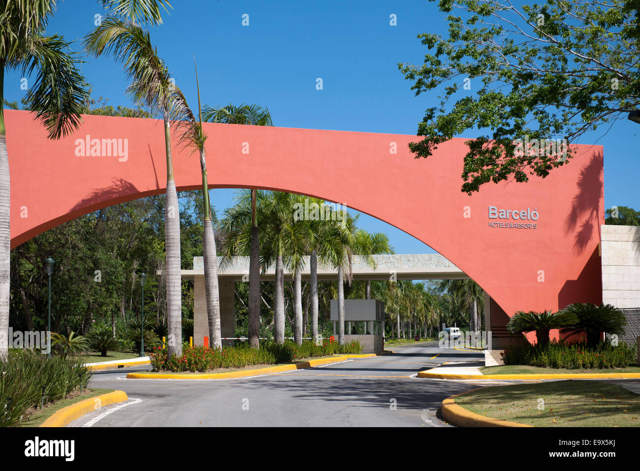 Osten, Punta Cana, Bavaro, Dominikanische Republik, Barcelo Bavaro Beach Resort Stockfoto