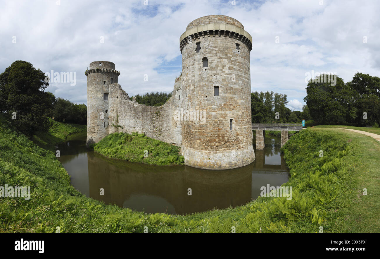 Chateau De La Hunaudaye. Côtes d ' Armor, Bretagne, Frankreich. Stockfoto
