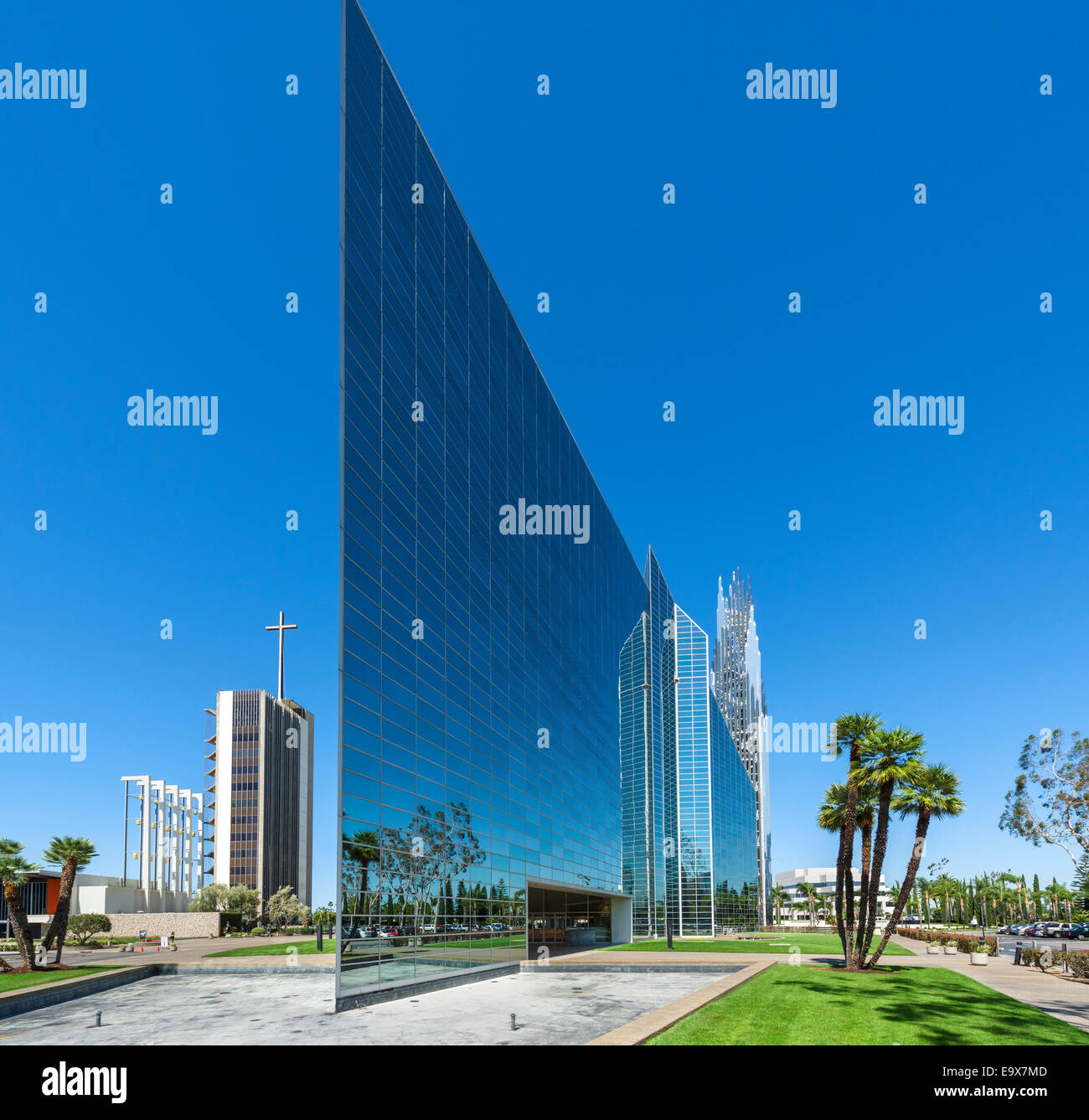 Philip Johnson entworfen Crystal Cathedral in Garden Grove, Orange County, Kalifornien, USA Stockfoto