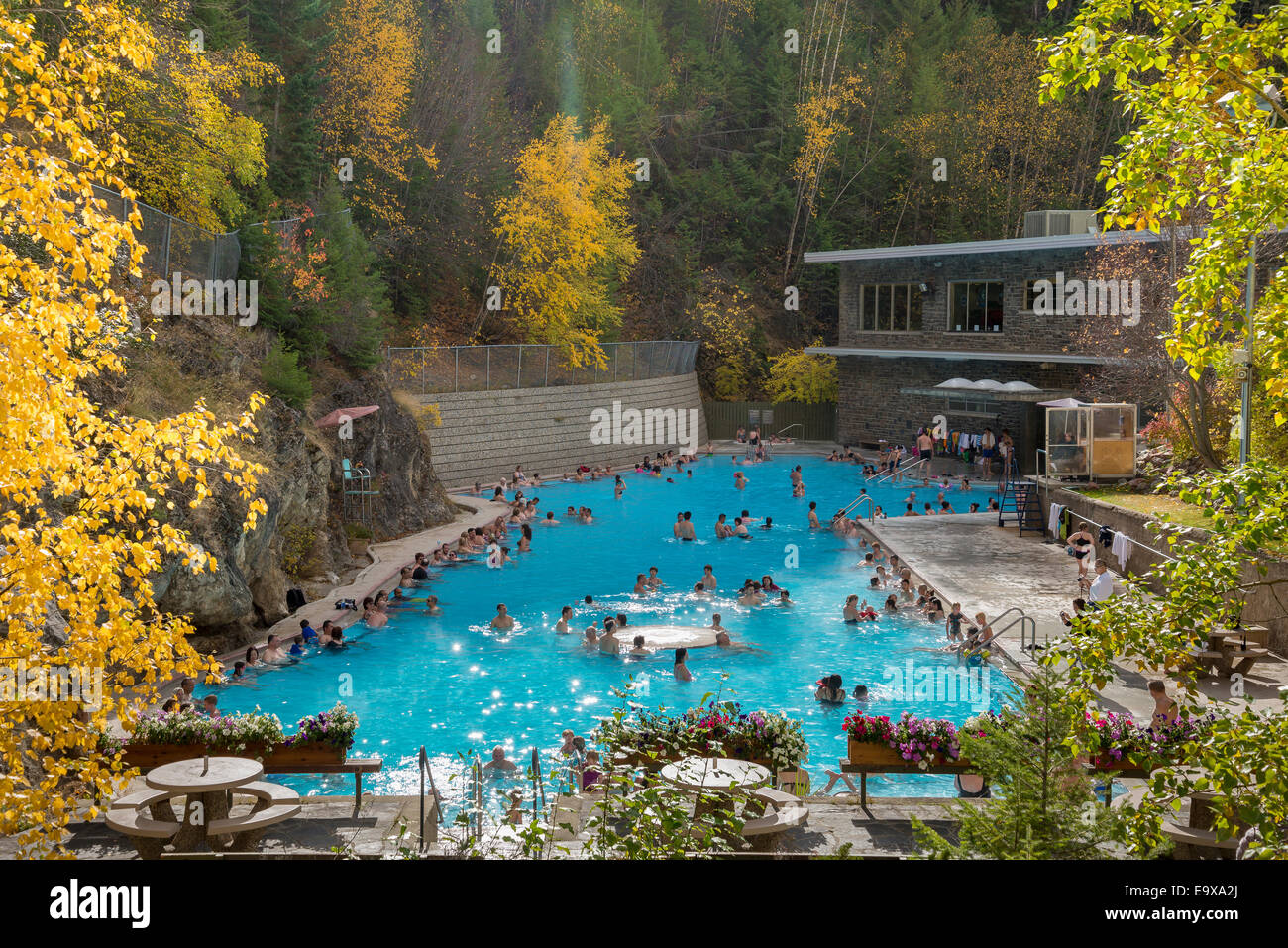 Hot Springs Schwimmbad, Radium Hot Springs, Kootenay Nationalpark ...