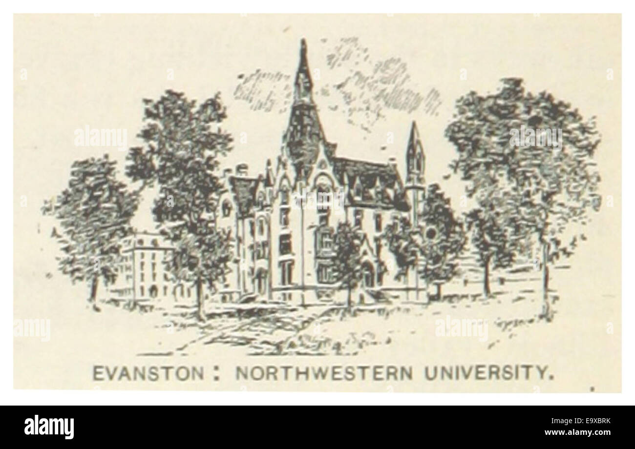 US-il(1891) p210 EVANSTON, NORTHWESTERN UNIVERSITY Stockfoto